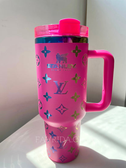 Coolvaya Luxury Stanley Tumbler – LV Inspired