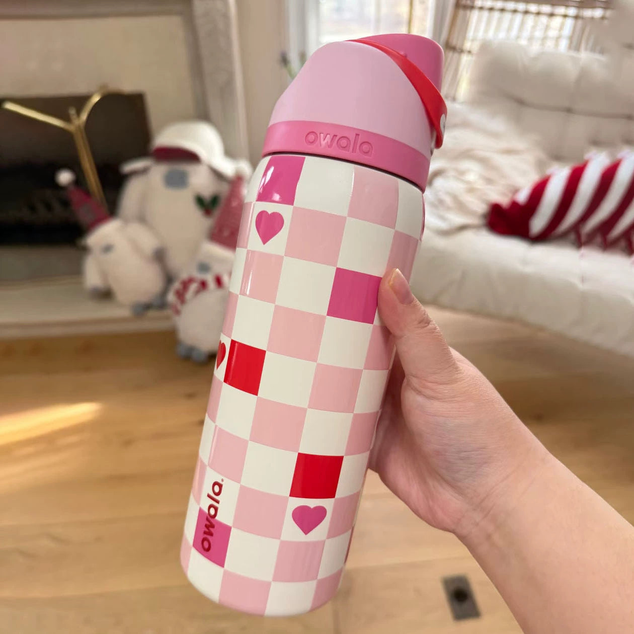 Coolvaya Insulated Stainless Steel Water Bottle with Straw-32oz