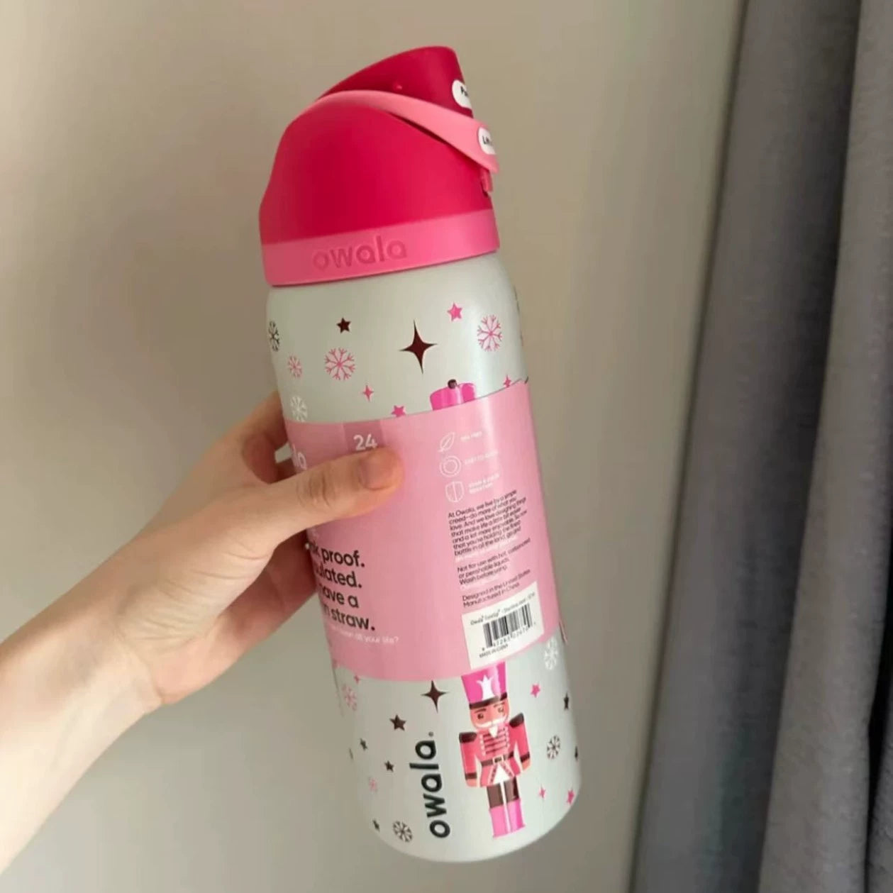 Coolvaya Insulated Stainless Steel Water Bottle with Straw-32oz