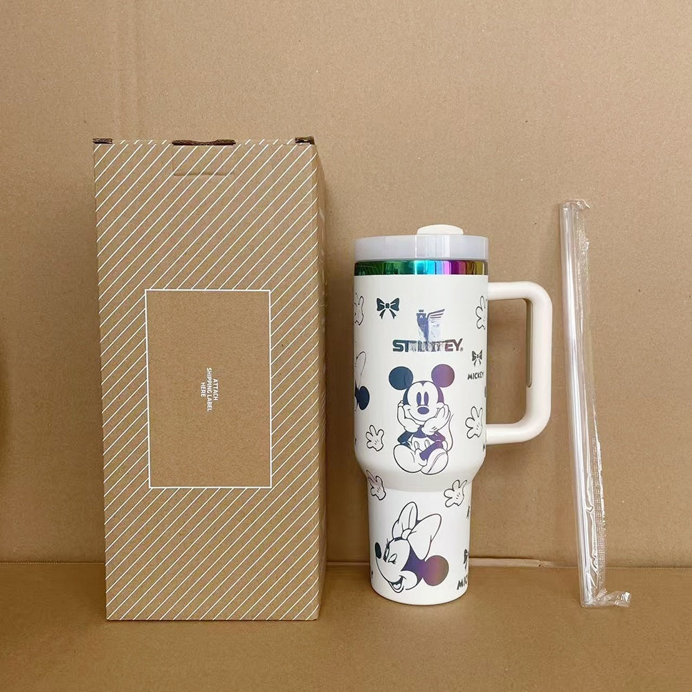 Coolvaya Mickey & Minnie Limited Edition 40oz Tumbler (with Straw Lid)