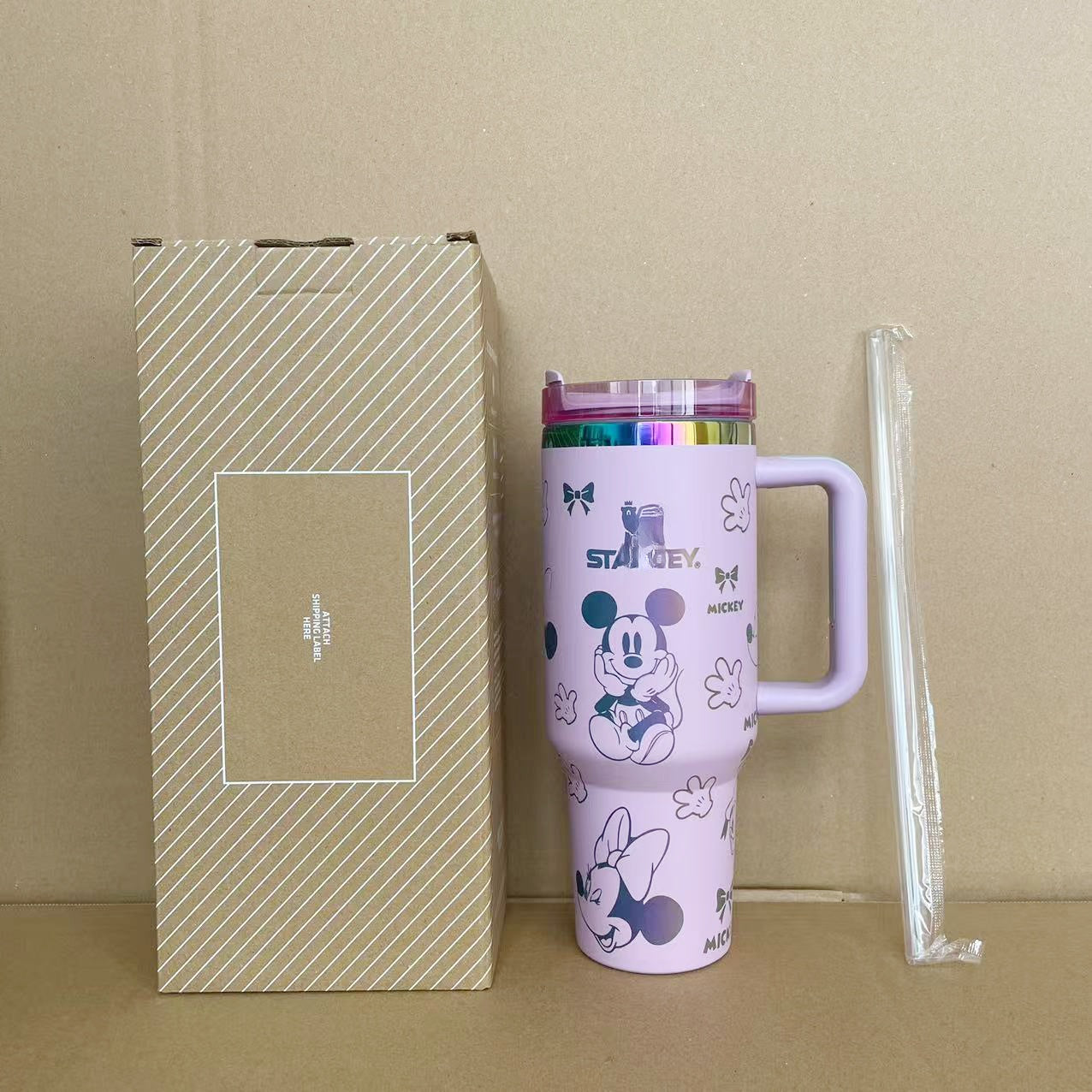 Coolvaya Mickey & Minnie Limited Edition 40oz Tumbler (with Straw Lid)