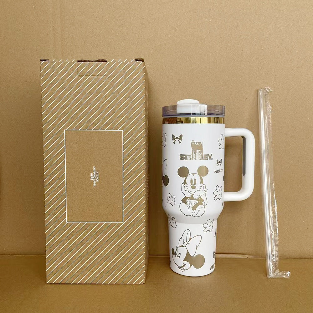 Coolvaya Mickey & Minnie Limited Edition 40oz Tumbler (with Straw Lid)