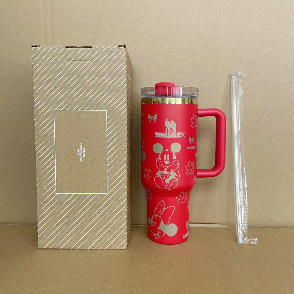 Coolvaya Mickey & Minnie Limited Edition 40oz Tumbler (with Straw Lid)