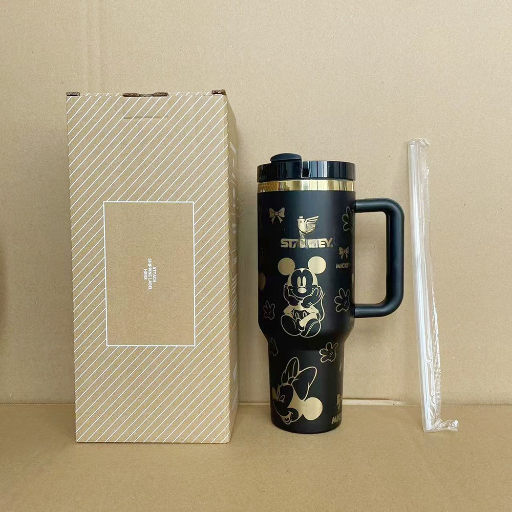 Coolvaya Mickey & Minnie Limited Edition 40oz Tumbler (with Straw Lid)