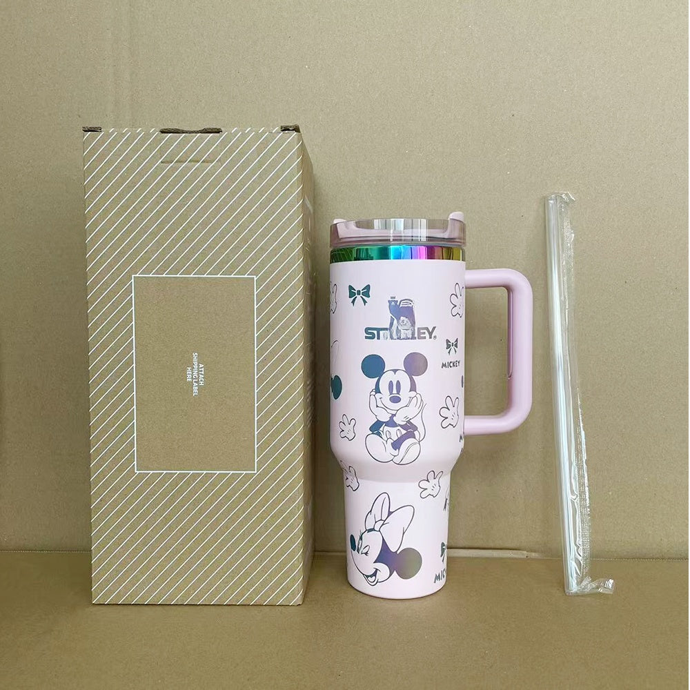 Coolvaya Mickey & Minnie Limited Edition 40oz Tumbler (with Straw Lid)