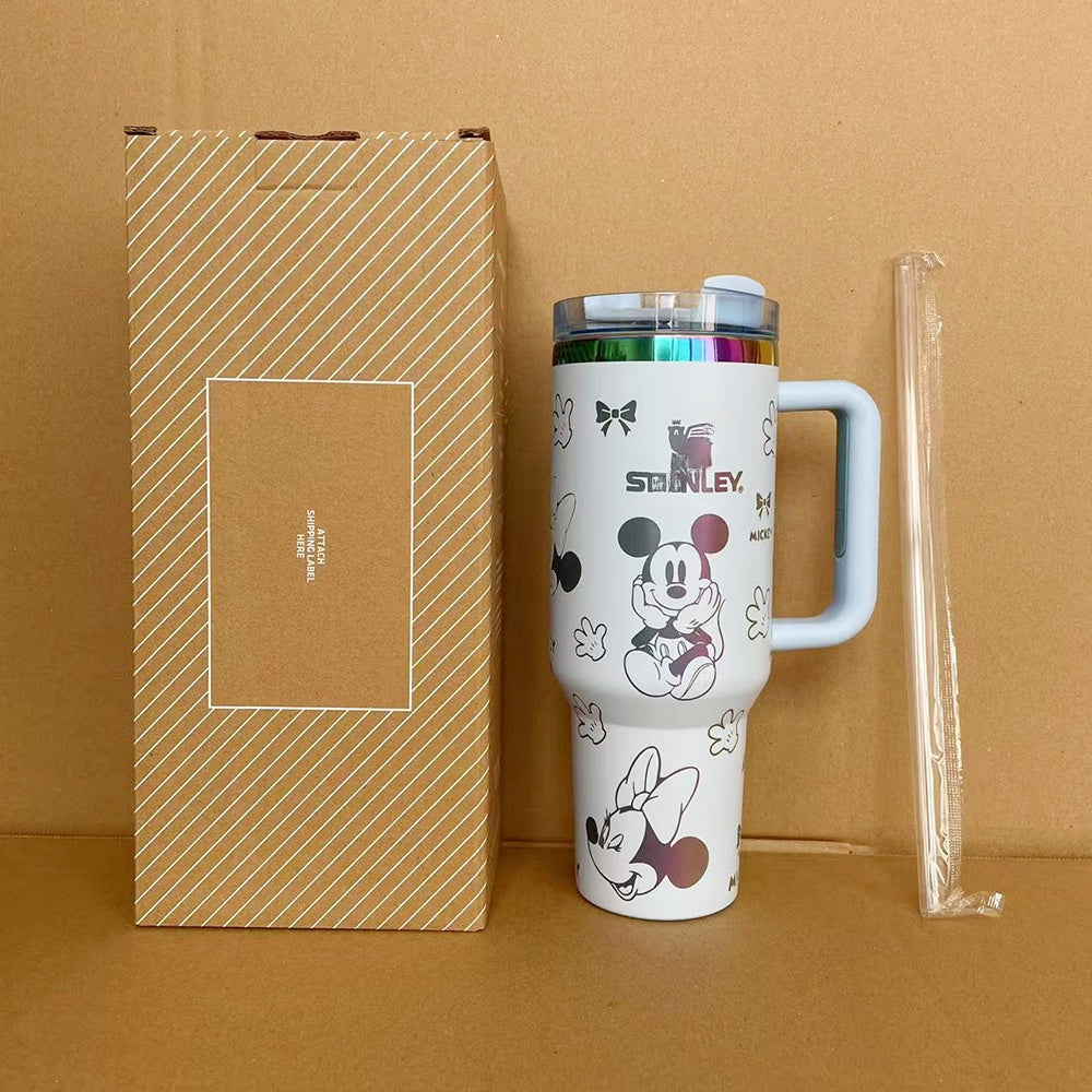 Coolvaya Mickey & Minnie Limited Edition 40oz Tumbler (with Straw Lid)