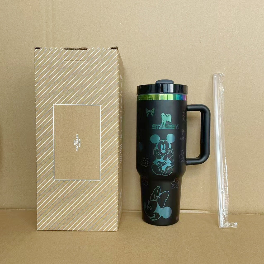 Coolvaya Mickey & Minnie Limited Edition 40oz Tumbler (with Straw Lid)