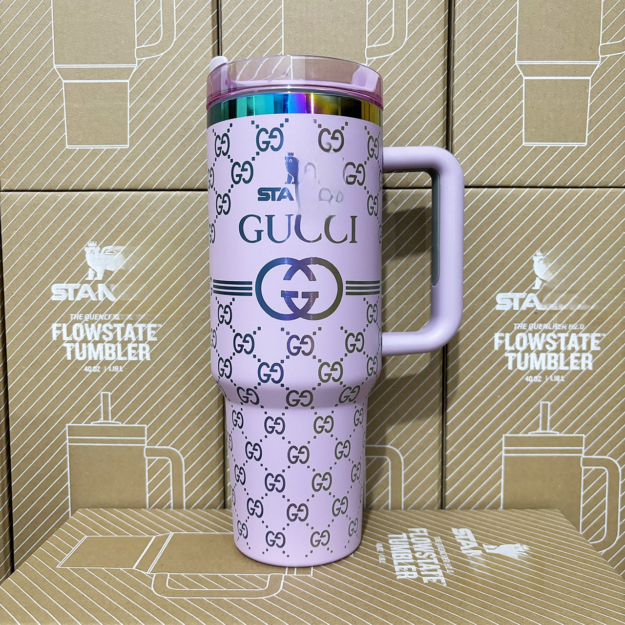 Coolvaya Luxury Monogram Quencher GG Tumbler | 40oz