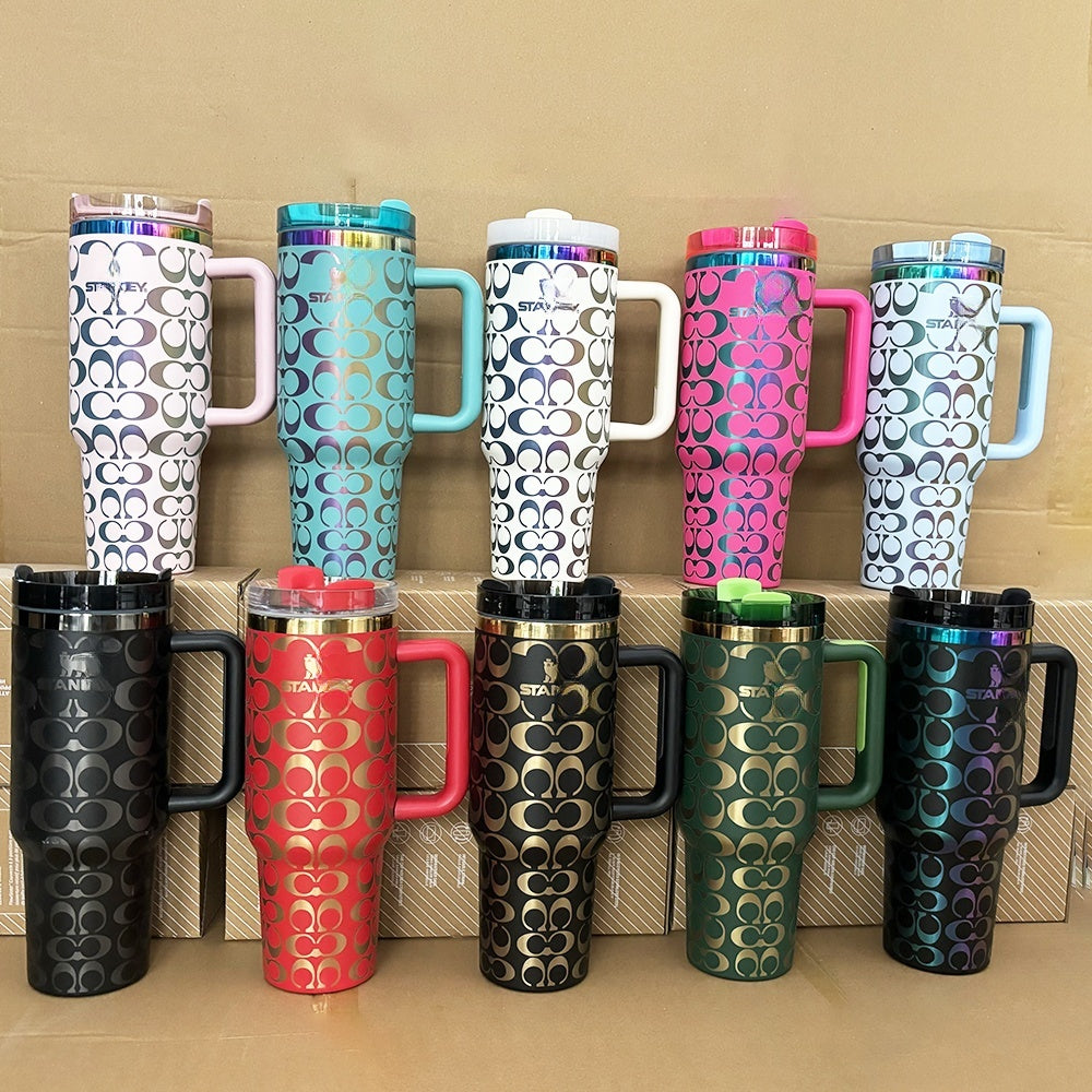 Coolvaya Luxury Tumbler – Coach Inspired (with Straw Lid) | 40oz