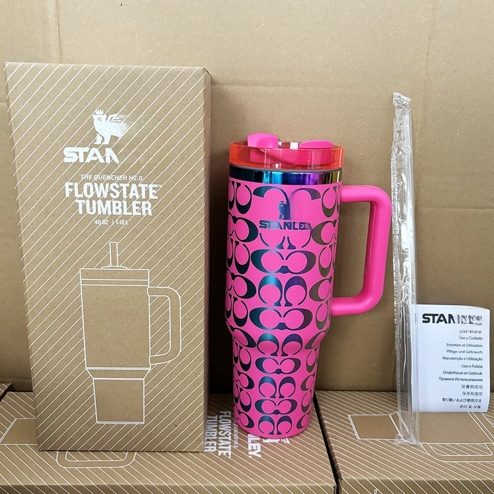 Coolvaya Luxury Tumbler – Coach Inspired (with Straw Lid) | 40oz