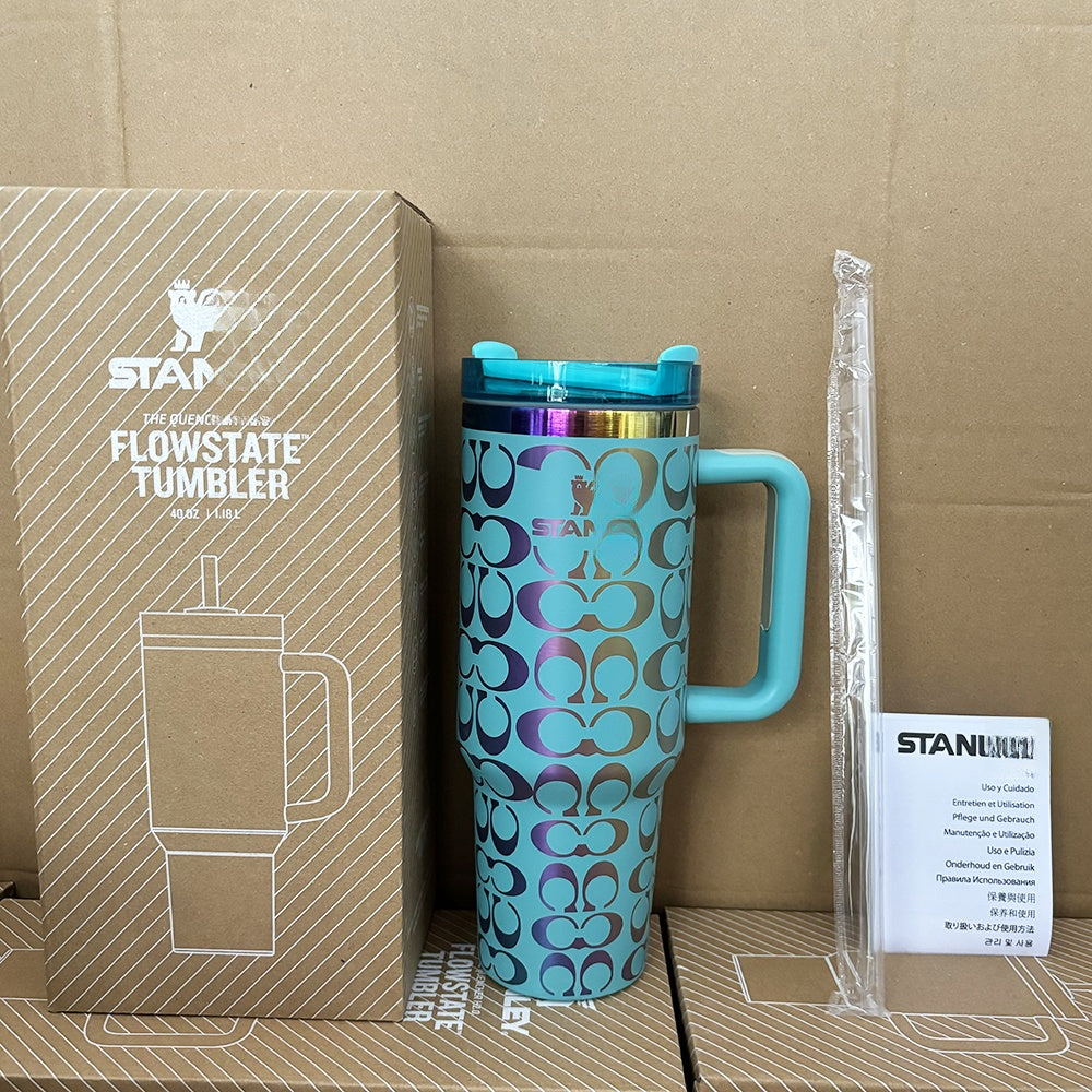 Coolvaya Luxury Tumbler – Coach Inspired (with Straw Lid) | 40oz