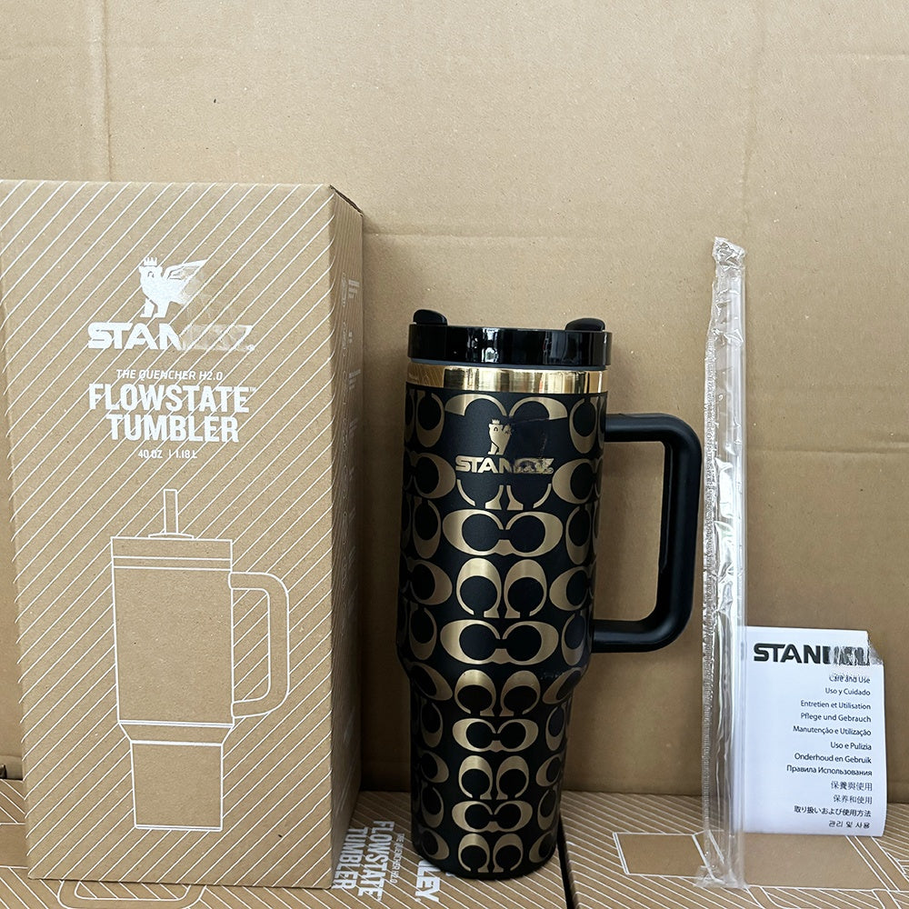 Coolvaya Luxury Tumbler – Coach Inspired (with Straw Lid) | 40oz