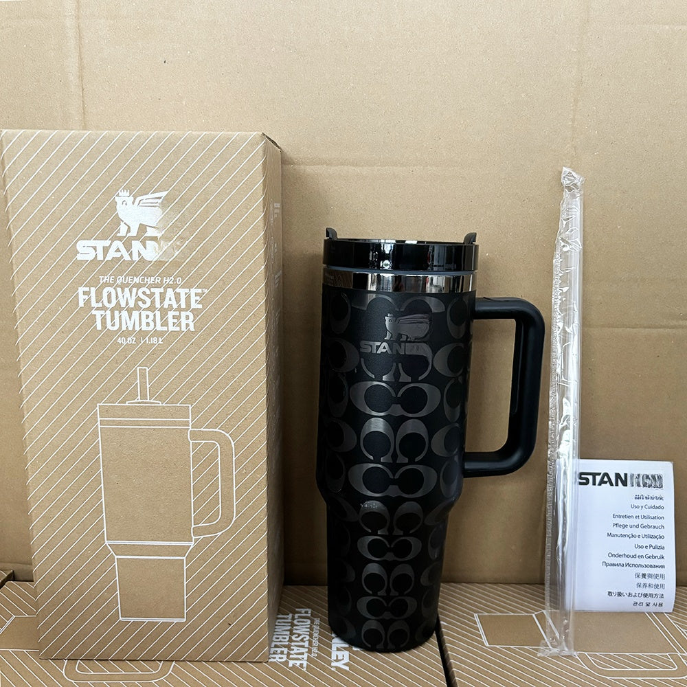 Coolvaya Luxury Tumbler – Coach Inspired (with Straw Lid) | 40oz