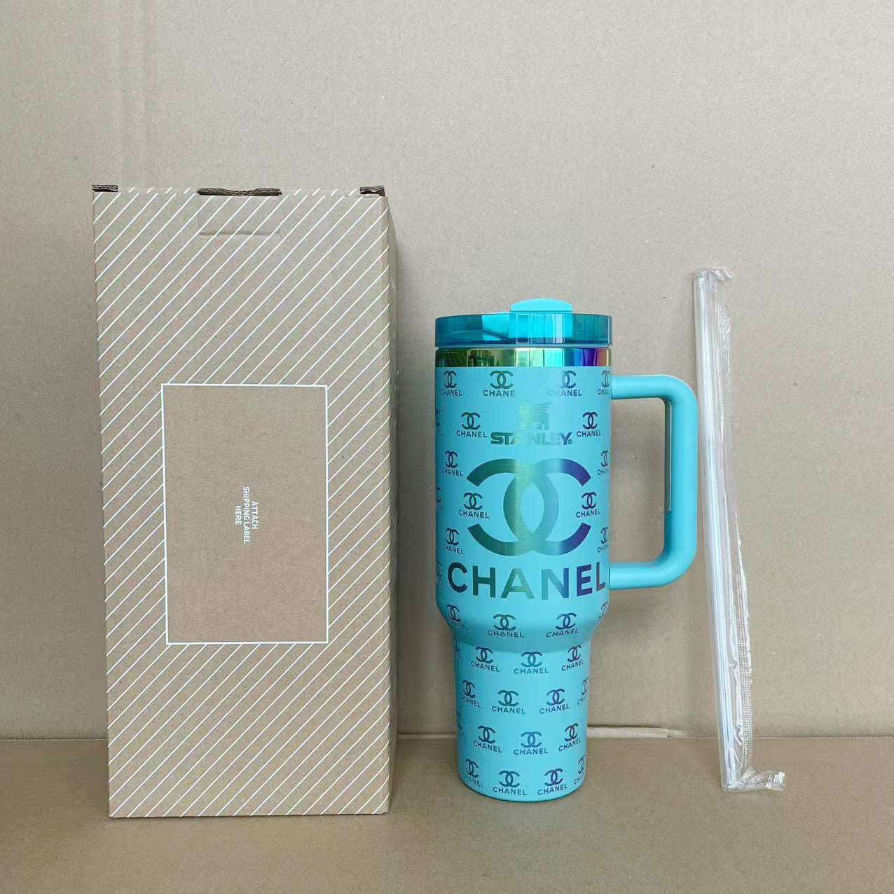 Coolvaya Luxe Monogram Travel Tumbler-40oz