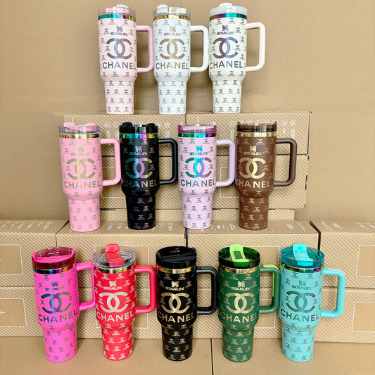 Coolvaya Luxe Monogram Travel Tumbler-40oz