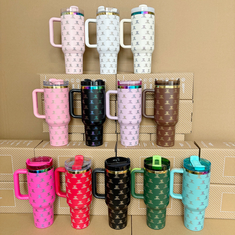 Coolvaya Luxe Monogram Travel Tumbler-40oz