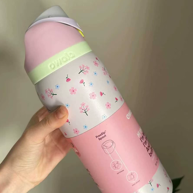 Coolvaya Insulated Stainless Steel Water Bottle with Straw-32oz