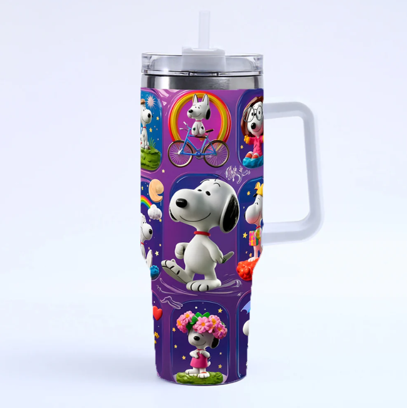 Coolvaya Snoopy Daily Life Comic Tumbler