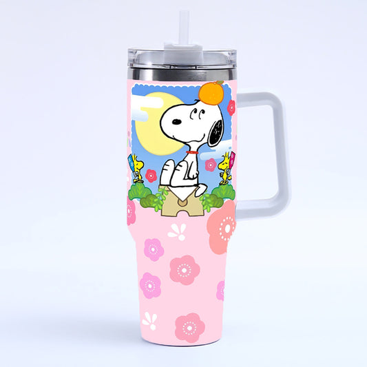 Coolvaya Snoopy Spring Blossom 40oz Tumbler