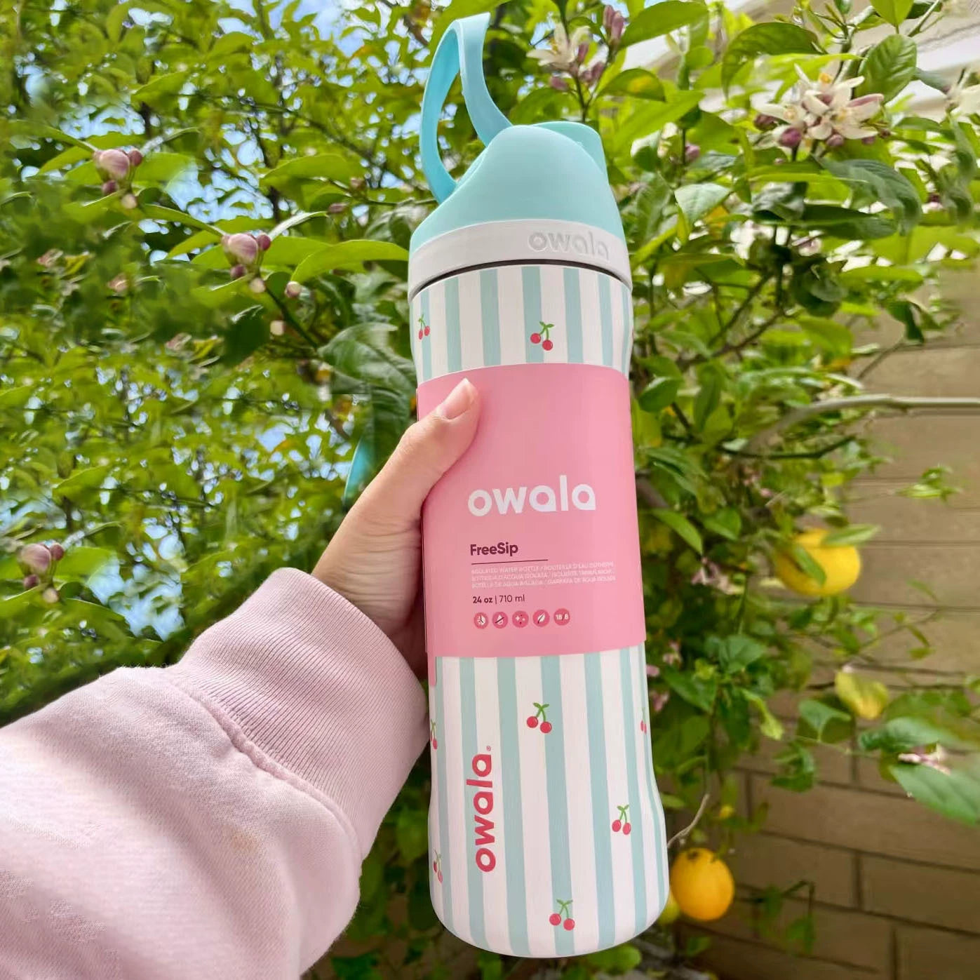 Coolvaya Insulated Stainless Steel Water Bottle with Straw-32oz