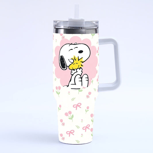 Coolvaya Snoopy Blossom Hug Tumbler