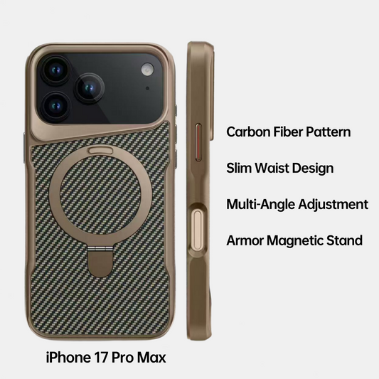 Coolvaya™ CarbonShield Magnetic Stand Case