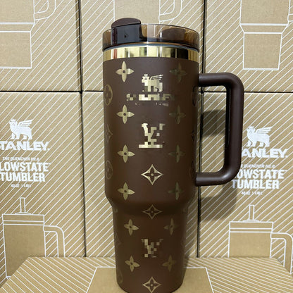 Coolvaya Luxury Pattern Tumbler (with Diamond Straw Lid)