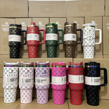 Coolvaya Luxury Monogram Quencher GG Tumbler | 40oz