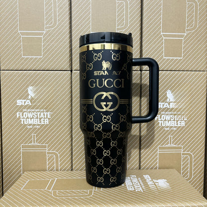 Coolvaya Luxury Monogram Quencher GG Tumbler | 40oz