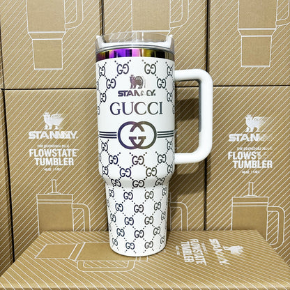 Coolvaya Luxury Monogram Quencher GG Tumbler | 40oz