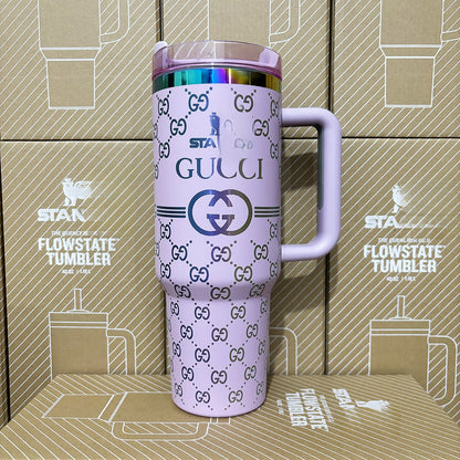 Coolvaya Luxury Monogram Quencher GG Tumbler | 40oz