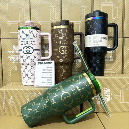 Coolvaya Luxury Monogram Quencher GG Tumbler | 40oz