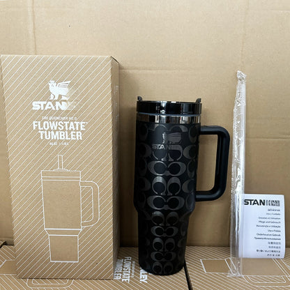 Coolvaya Luxury Tumbler – Coach Inspired (with Straw Lid) | 40oz