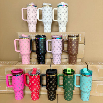 Coolvaya Luxe Monogram Travel Tumbler-40oz