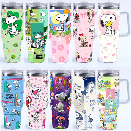 Coolvaya Snoopy Daily Life Comic Tumbler