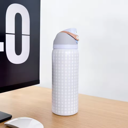 Coolvaya Insulated Stainless Steel Water Bottle with Straw-32oz